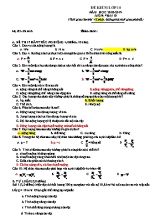 Đề kiểm tra môn Vật lý Lớp 10 - Năm học 2018-2019